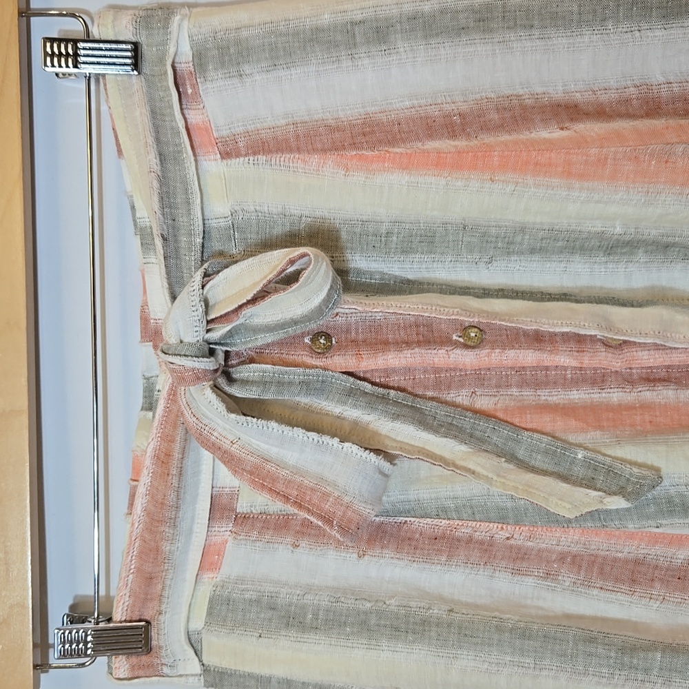 Tregene Anthropologie Linen Belted Midi Maxi Skirt Size‎ XS Coastal - Picture 5 of 16